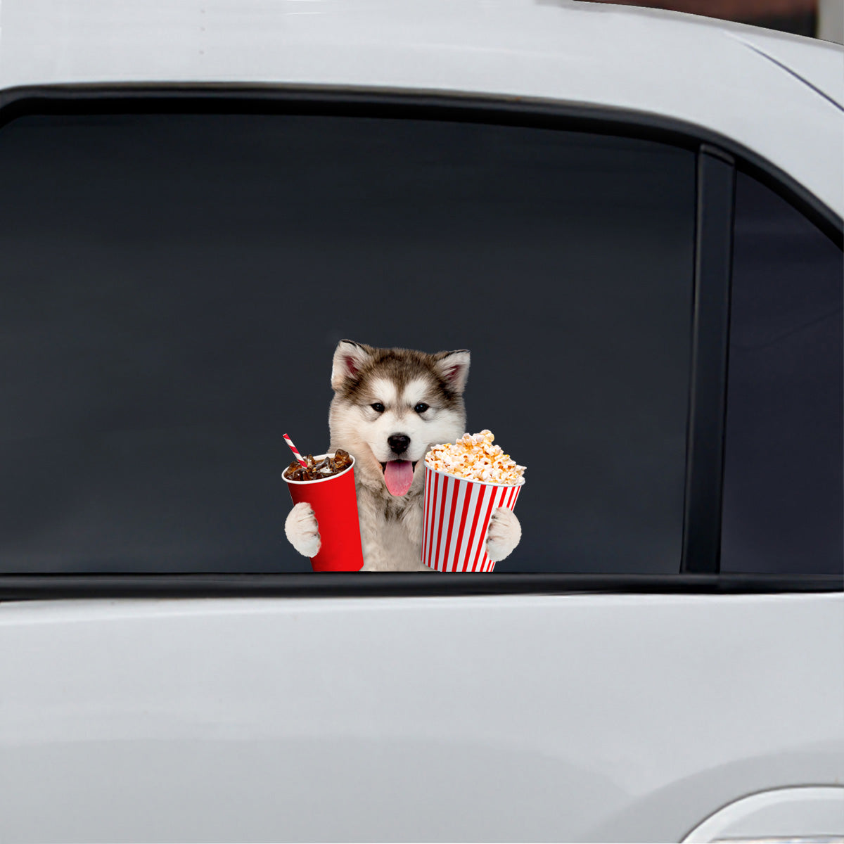 Hé, je veux en essayer - Autocollant de voiture/porte/réfrigérateur/ordinateur portable Malamute d'Alaska V1