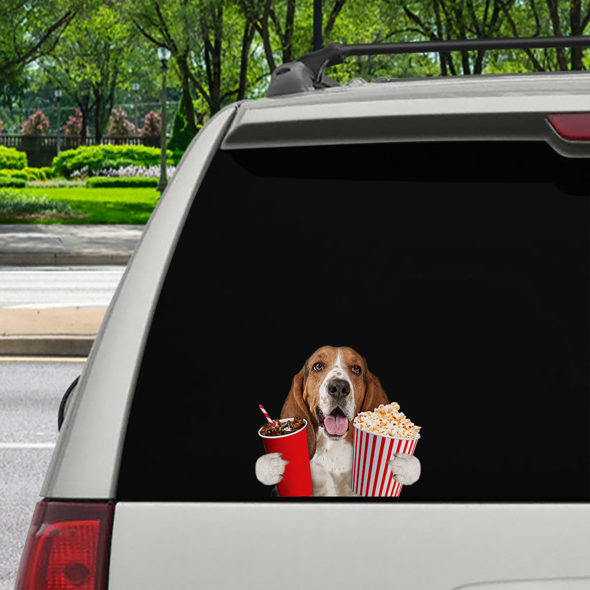 Hey, je veux en essayer - Basset Hound Autocollant de voiture/porte/réfrigérateur/ordinateur portable V1