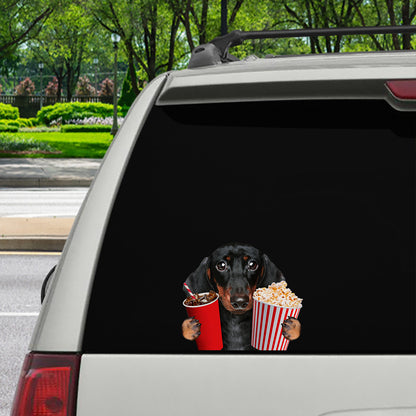 Hey, je veux en essayer - Autocollant de voiture/porte/réfrigérateur/ordinateur portable teckel V1