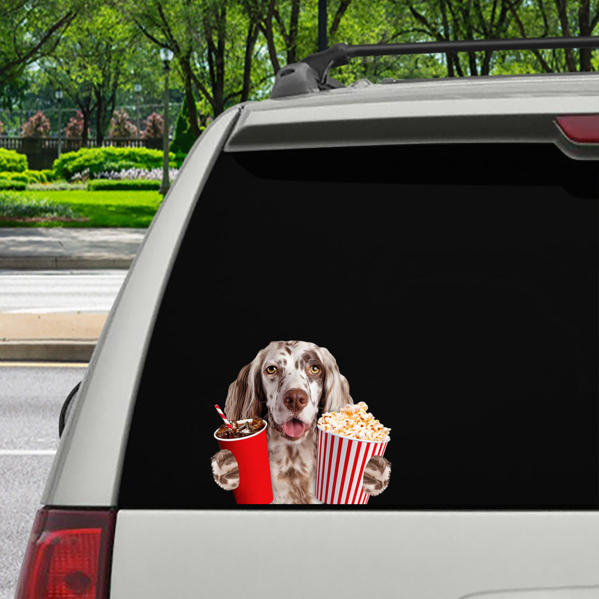 Hey Wanna Try Some - Autocollant de voiture/porte/réfrigérateur/ordinateur portable Setter anglais V1