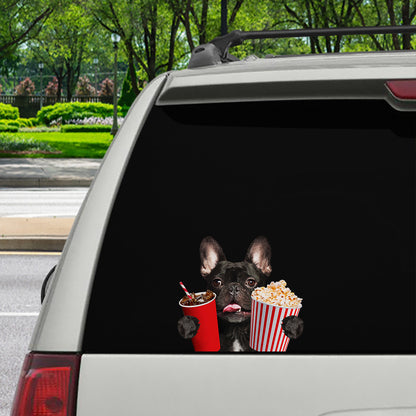 Hey Wanna Try Some - Autocollant bouledogue français pour voiture/porte/réfrigérateur/ordinateur portable V1