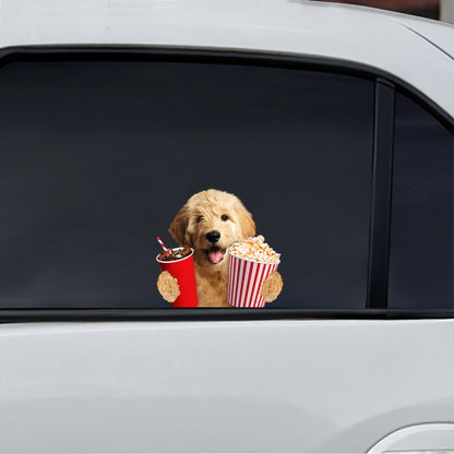 Hey, je veux en essayer - Autocollant Goldendoodle pour voiture/porte/réfrigérateur/ordinateur portable V1
