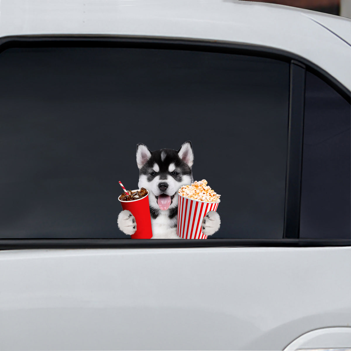 Hey, je veux en essayer - Autocollant Husky pour voiture/porte/réfrigérateur/ordinateur portable V1