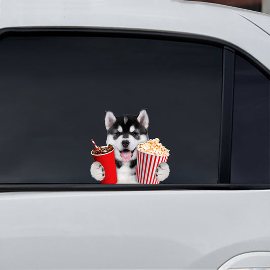 Hey, je veux en essayer - Autocollant Husky pour voiture/porte/réfrigérateur/ordinateur portable V1