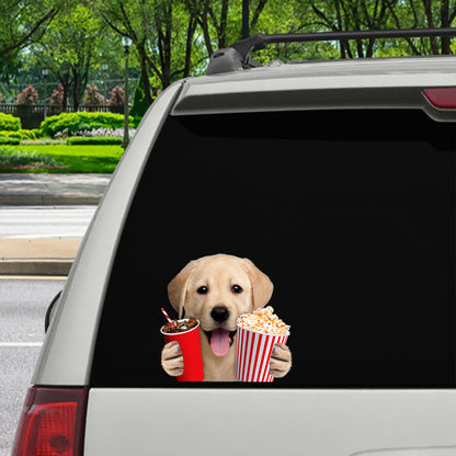 Hey, je veux en essayer - Labrador Car/Porte/Réfrigérateur/Autocollant pour ordinateur portable V1