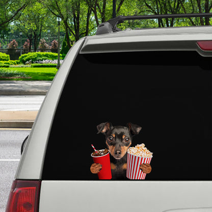 Hey, je veux en essayer - Autocollant Pinscher miniature pour voiture/porte/réfrigérateur/ordinateur portable V1