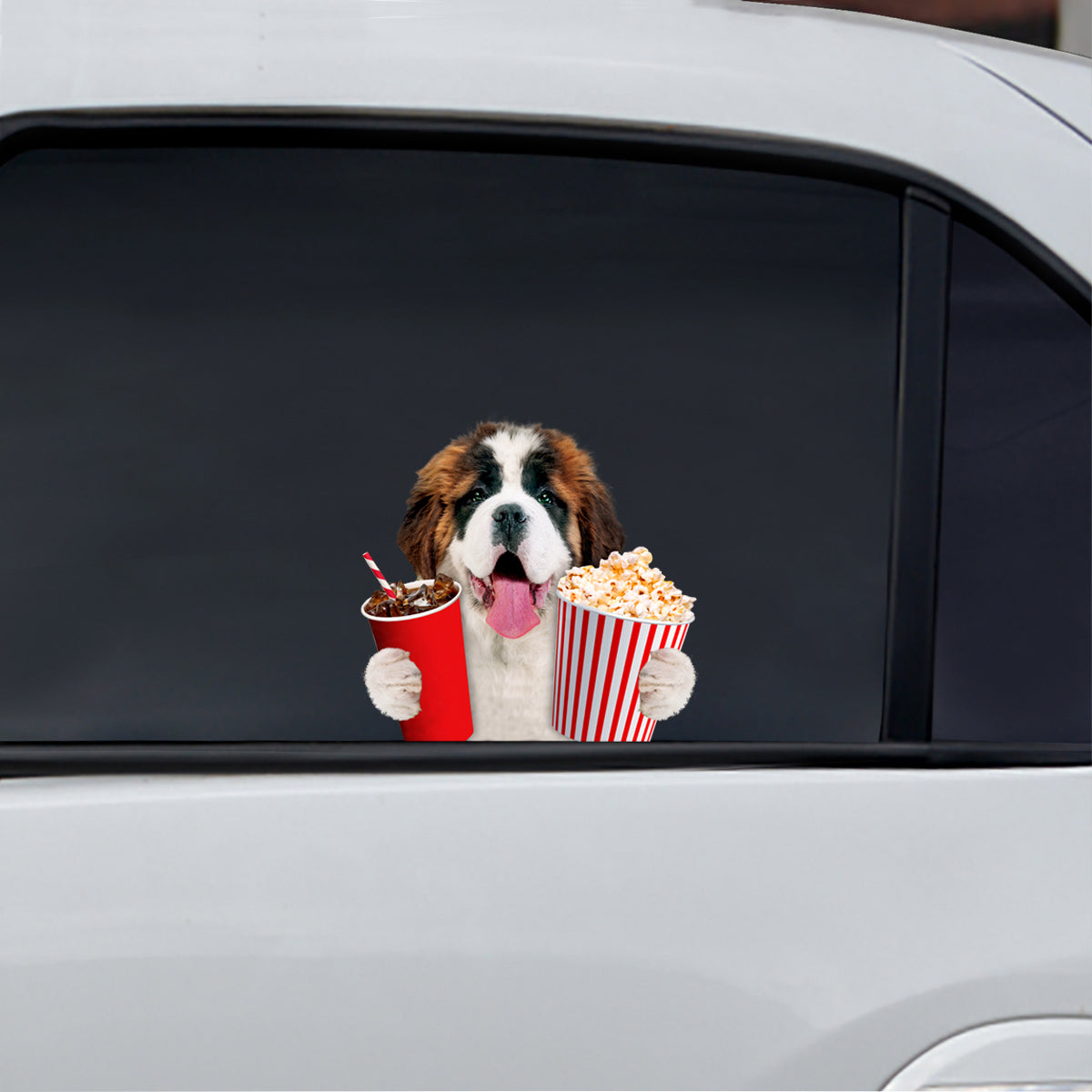 Hey, je veux en essayer - Autocollant de voiture/porte/réfrigérateur/ordinateur portable Saint-Bernard V1