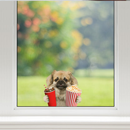 Hey, je veux en essayer - Autocollant de voiture/porte/réfrigérateur/ordinateur portable épagneul tibétain V1