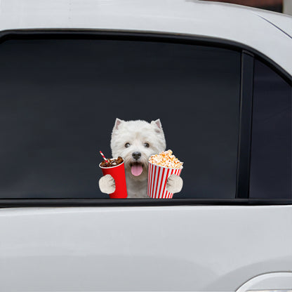 Hé, je veux en essayer - West Highland White Terrier Autocollant de voiture/porte/réfrigérateur/ordinateur portable V1