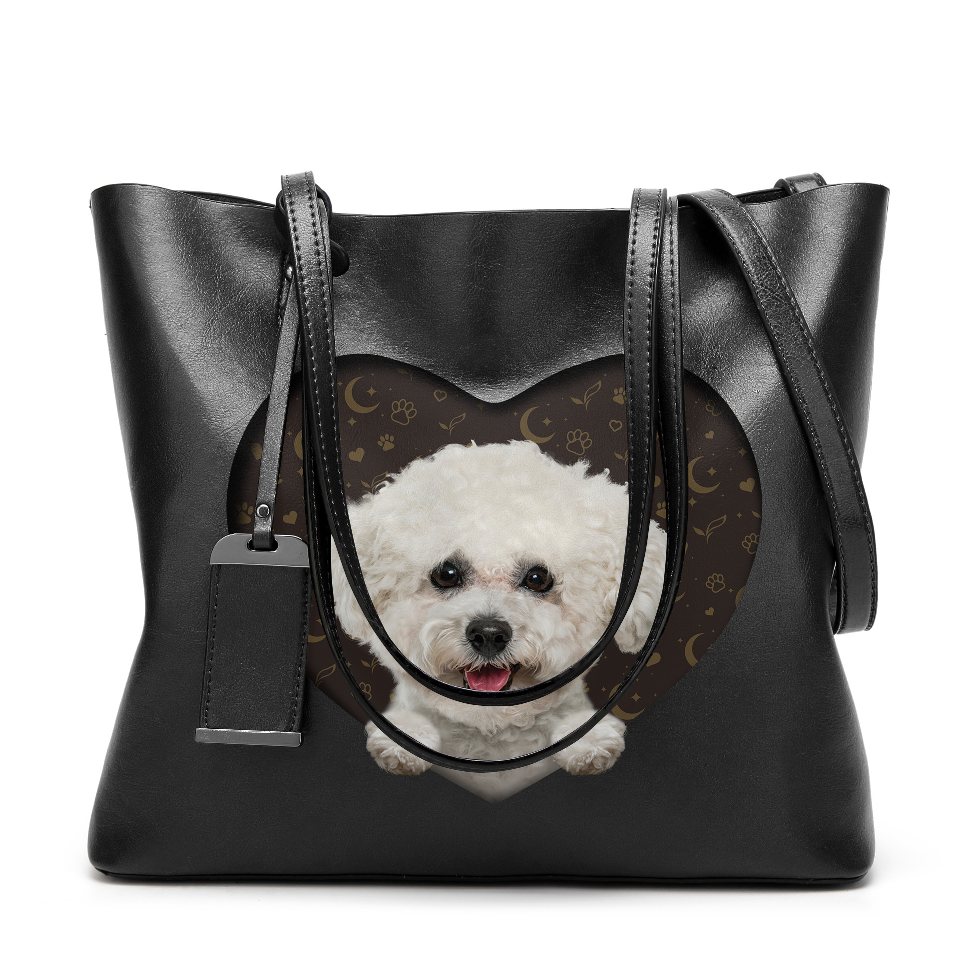 I Know I'm Cute - Bichon Frise Glamour Handbag V1