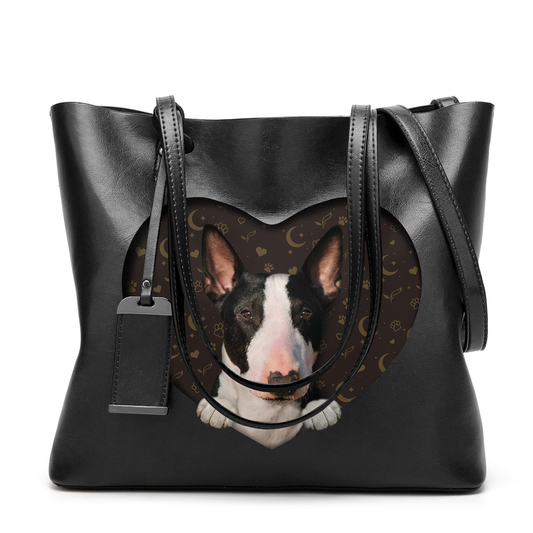 I Know I'm Cute - Bull Terrier Glamour Handbag V1