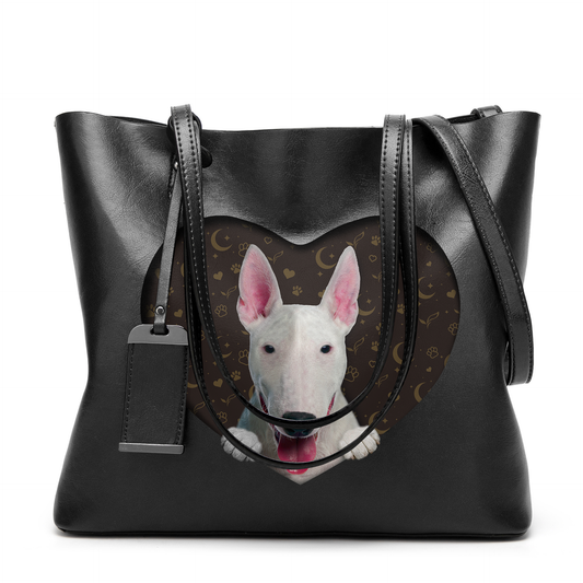 I Know I'm Cute - Bull Terrier Glamour Handbag V2