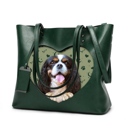 I Know I'm Cute - Cavalier King Charles Spaniel Glamour Handbag V1 - 12