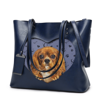 I Know I'm Cute - Cavalier King Charles Spaniel Glamour Handbag V2 - 12