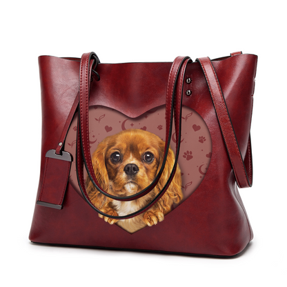 I Know I'm Cute - Cavalier King Charles Spaniel Glamour Handbag V2 - 7