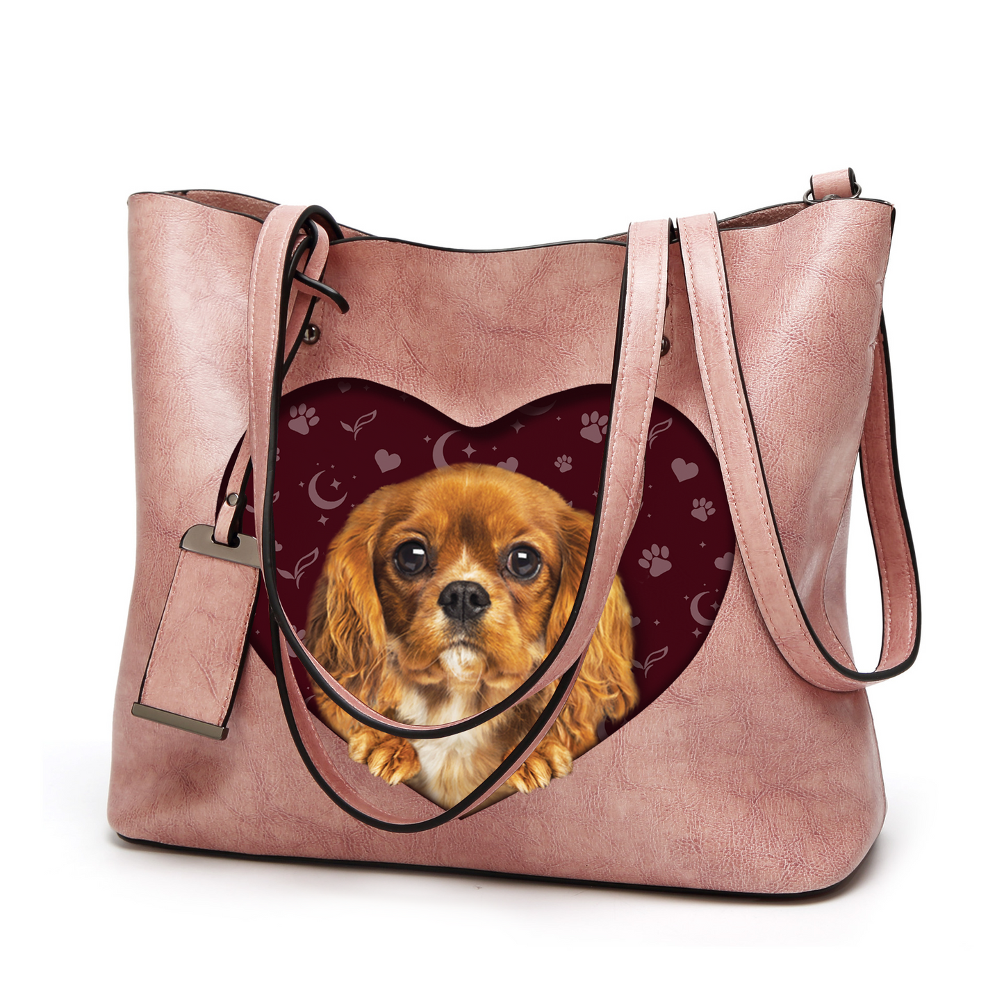 I Know I'm Cute - Cavalier King Charles Spaniel Glamour Handbag V2 - 8