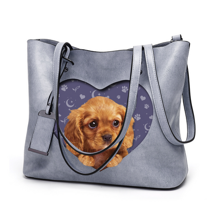 I Know I'm Cute - Cavalier King Charles Spaniel Glamour Handbag V3 - 11