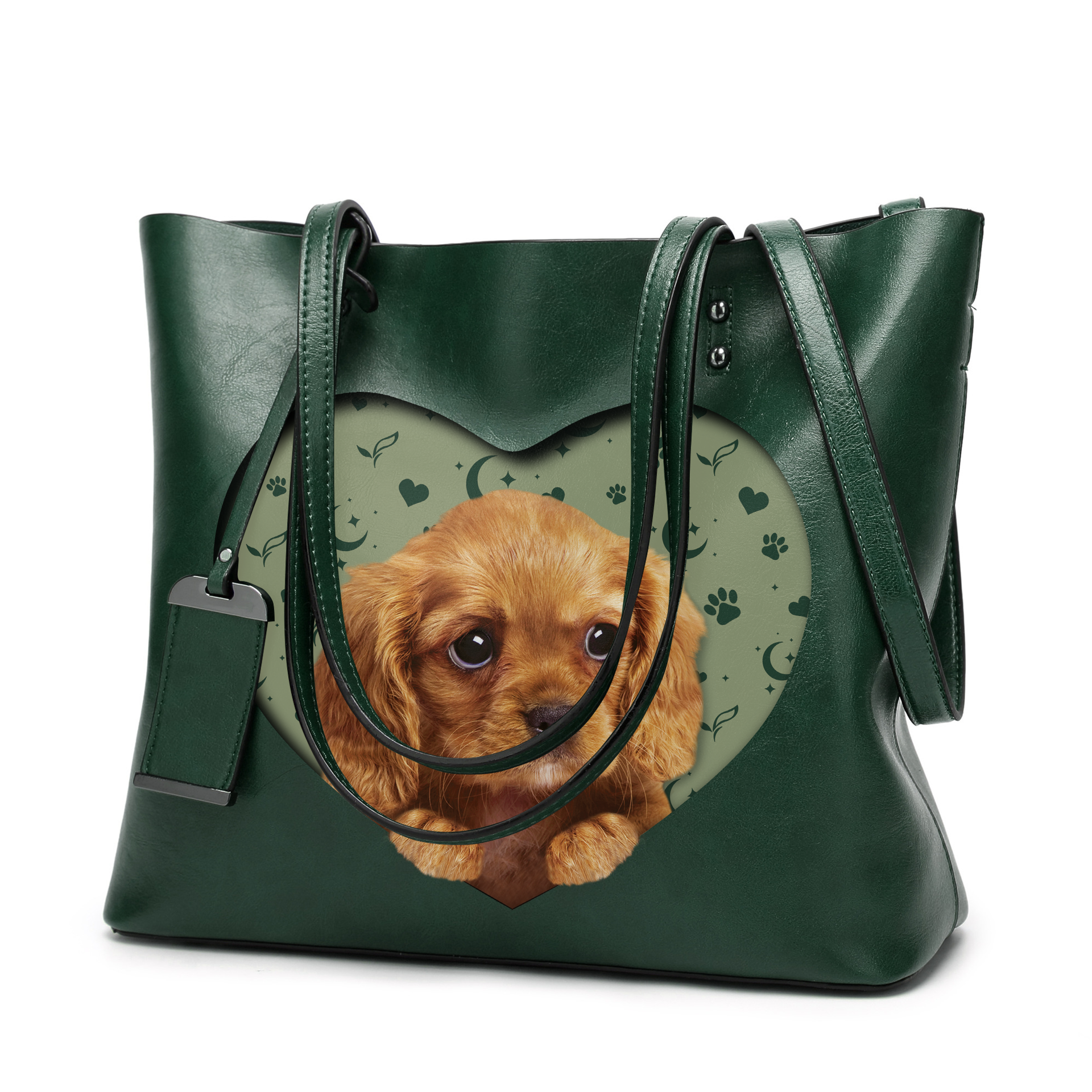 I Know I'm Cute - Cavalier King Charles Spaniel Glamour Handbag V3 - 9