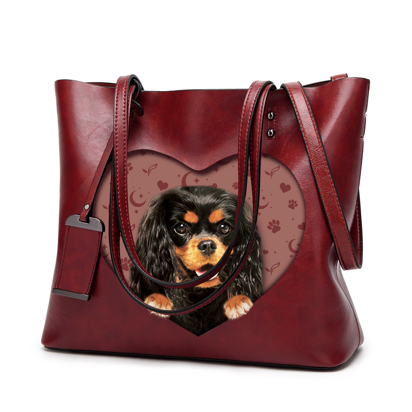 I Know I'm Cute - Cavalier King Charles Spaniel Glamour Handbag V4 - 7