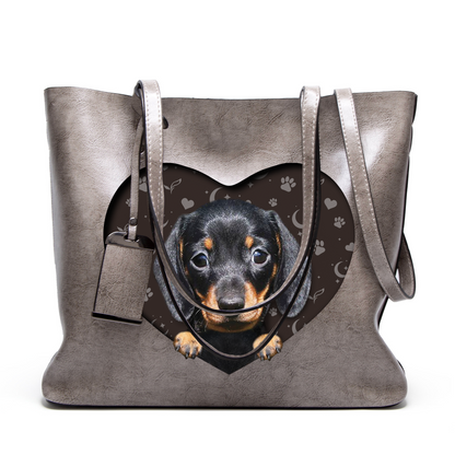 I Know I'm Cute - Dachshund Glamour Handbag V1 - 10