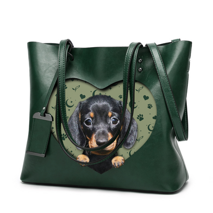 I Know I'm Cute - Dachshund Glamour Handbag V1 - 12