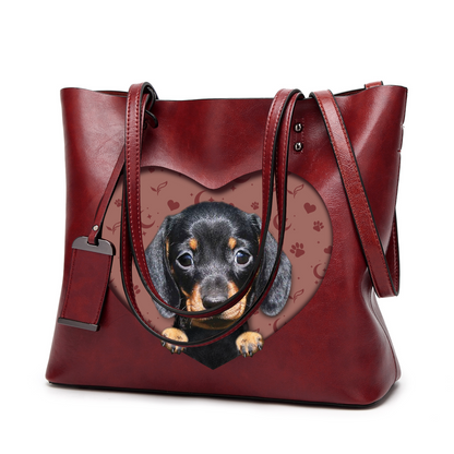 I Know I'm Cute - Dachshund Glamour Handbag V1 - 7