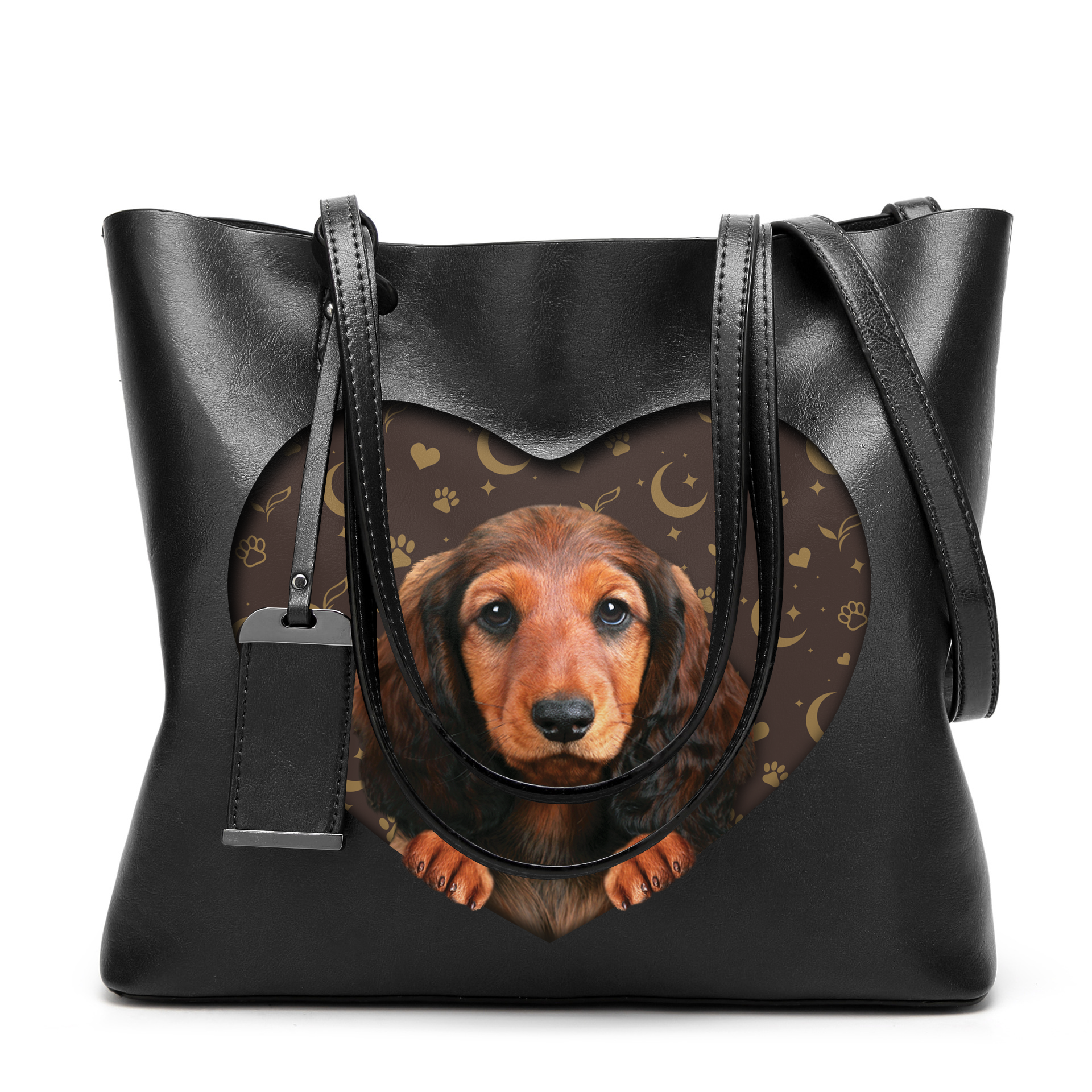 I Know I'm Cute - Dachshund Glamour Handbag V3