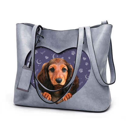 I Know I'm Cute - Dachshund Glamour Handbag V3 - 9