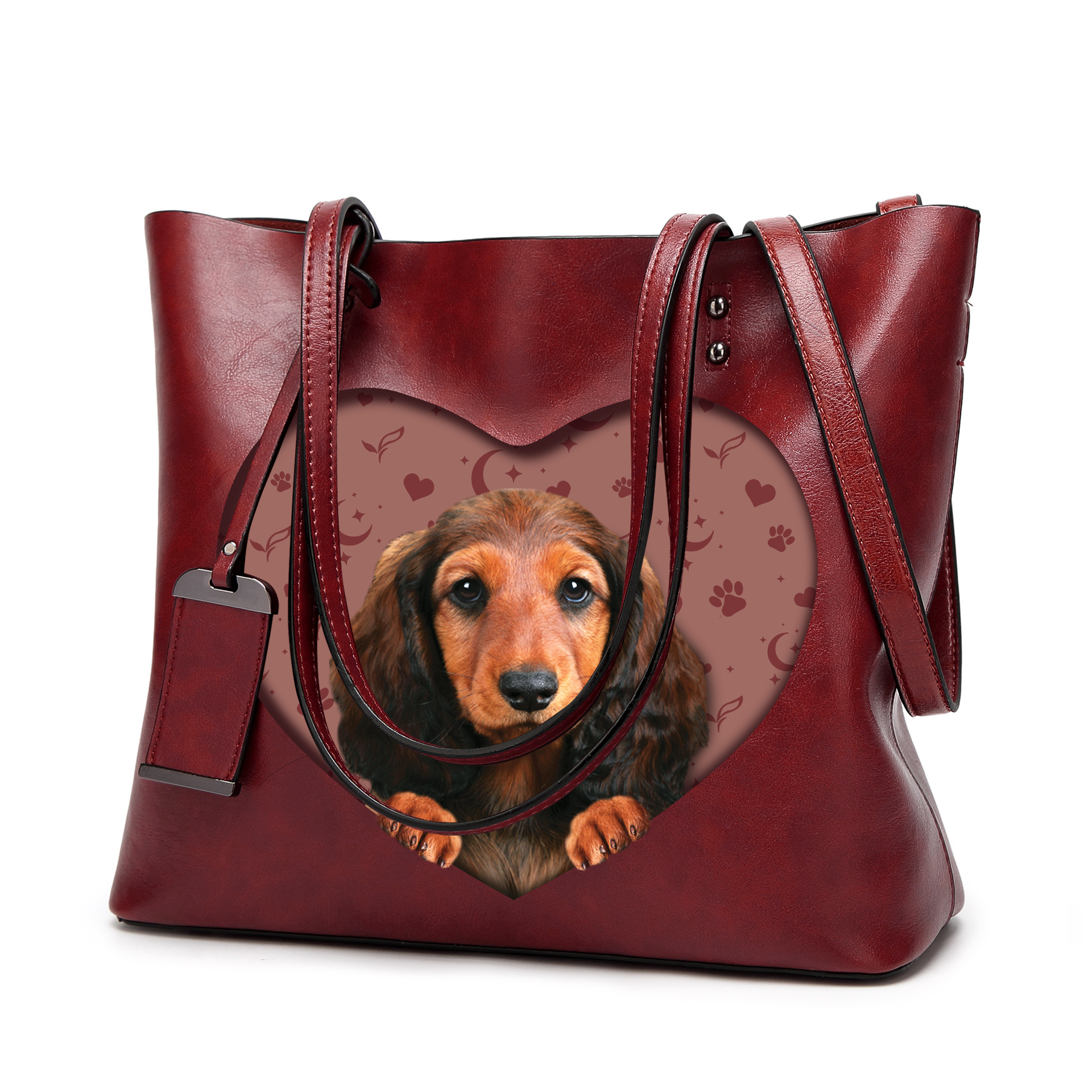 I Know I'm Cute - Dachshund Glamour Handbag V3 - 5