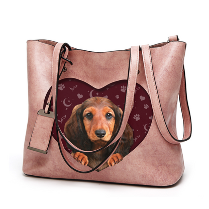 I Know I'm Cute - Dachshund Glamour Handbag V3 - 8