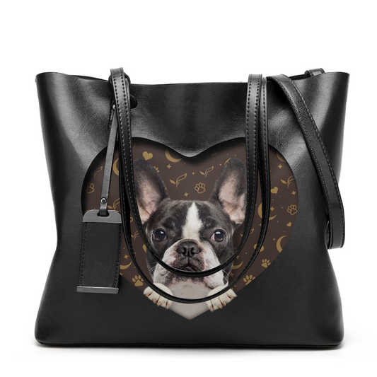 I Know I'm Cute - French Bulldog Glamour Handbag V3