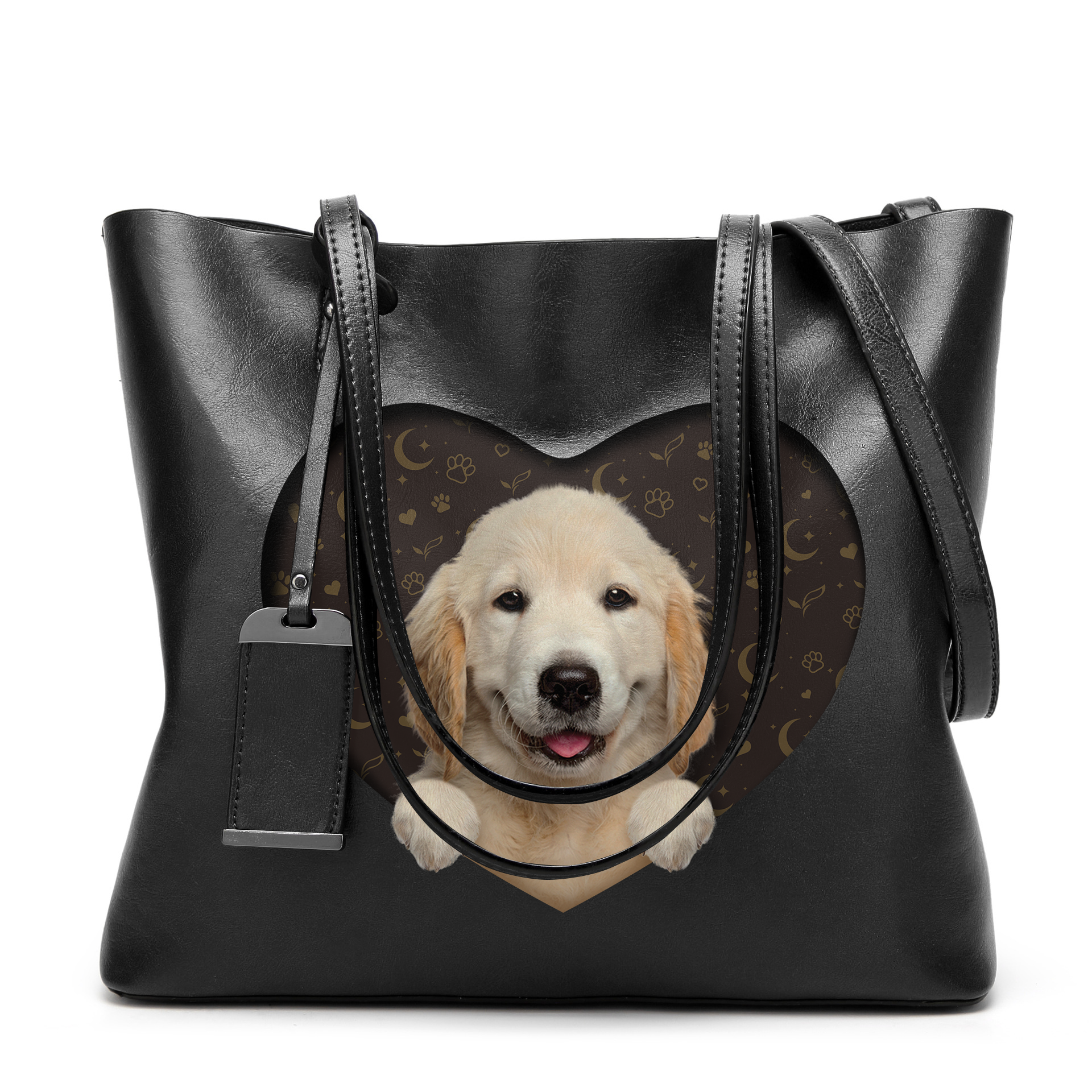 I Know I'm Cute - Golden Retriever Glamour Handbag V2