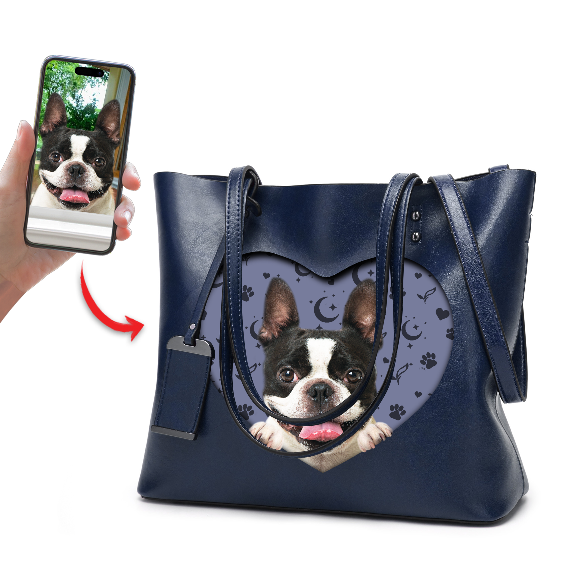 I Know I'm Cute - Personalized Glamour Handbag With Your Photo - 12