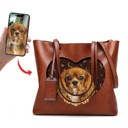 I Know I'm Cute - Personalized Glamour Handbag With Your Photo - 5