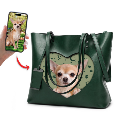 I Know I'm Cute - Personalized Glamour Handbag With Your Photo - 13