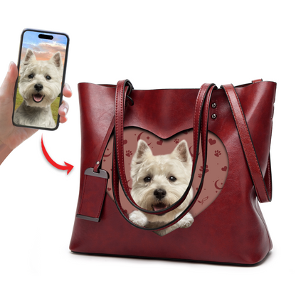 I Know I'm Cute - Personalized Glamour Handbag With Your Photo - 8