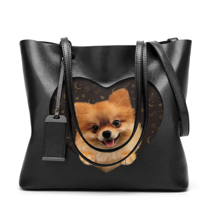I Know I'm Cute - Pomeranian Glamour Handbag V1