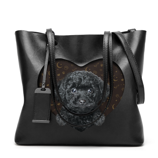 I Know I'm Cute - Poodle Glamour Handbag V1