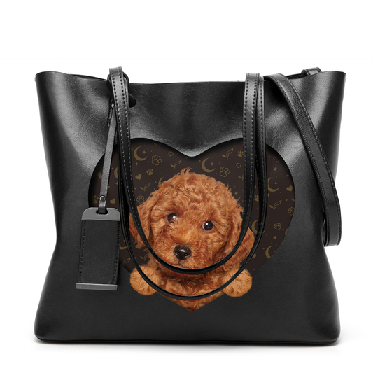 I Know I'm Cute - Poodle Glamour Handbag V3