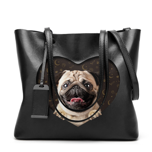 I Know I'm Cute - Pug Glamour Handbag V1
