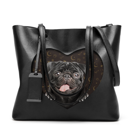 I Know I'm Cute - Pug Glamour Handbag V2