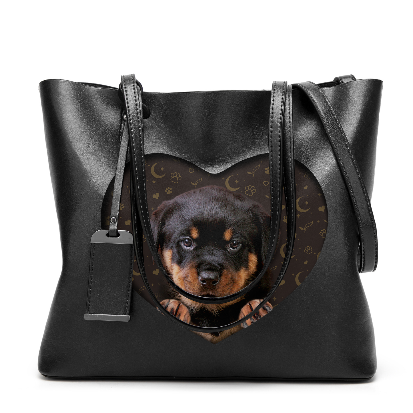I Know I'm Cute - Rottweiler Glamour Handbag V1