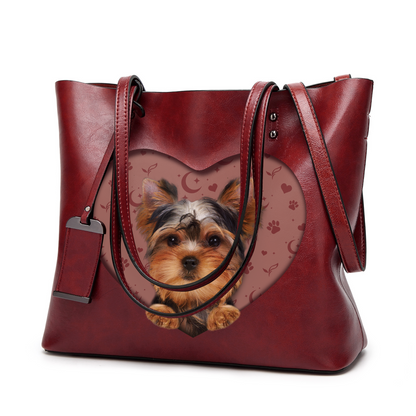 I Know I'm Cute - Yorkshire Terrier Glamour Handbag V1 - 7