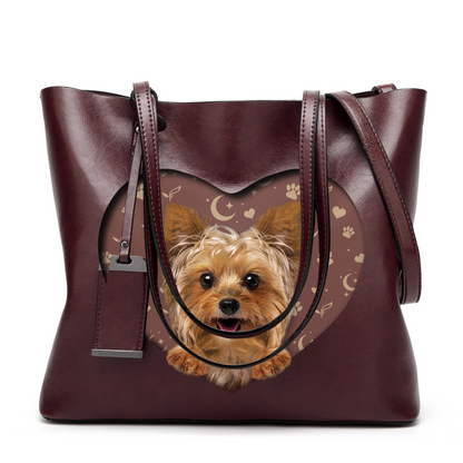 I Know I'm Cute - Yorkshire Terrier Glamour Handbag V2 - 5