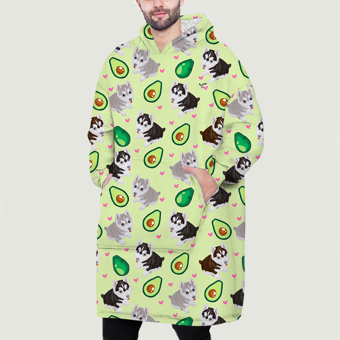 Ich liebe Avocados – Husky-Fleece-Decke-Hoodie