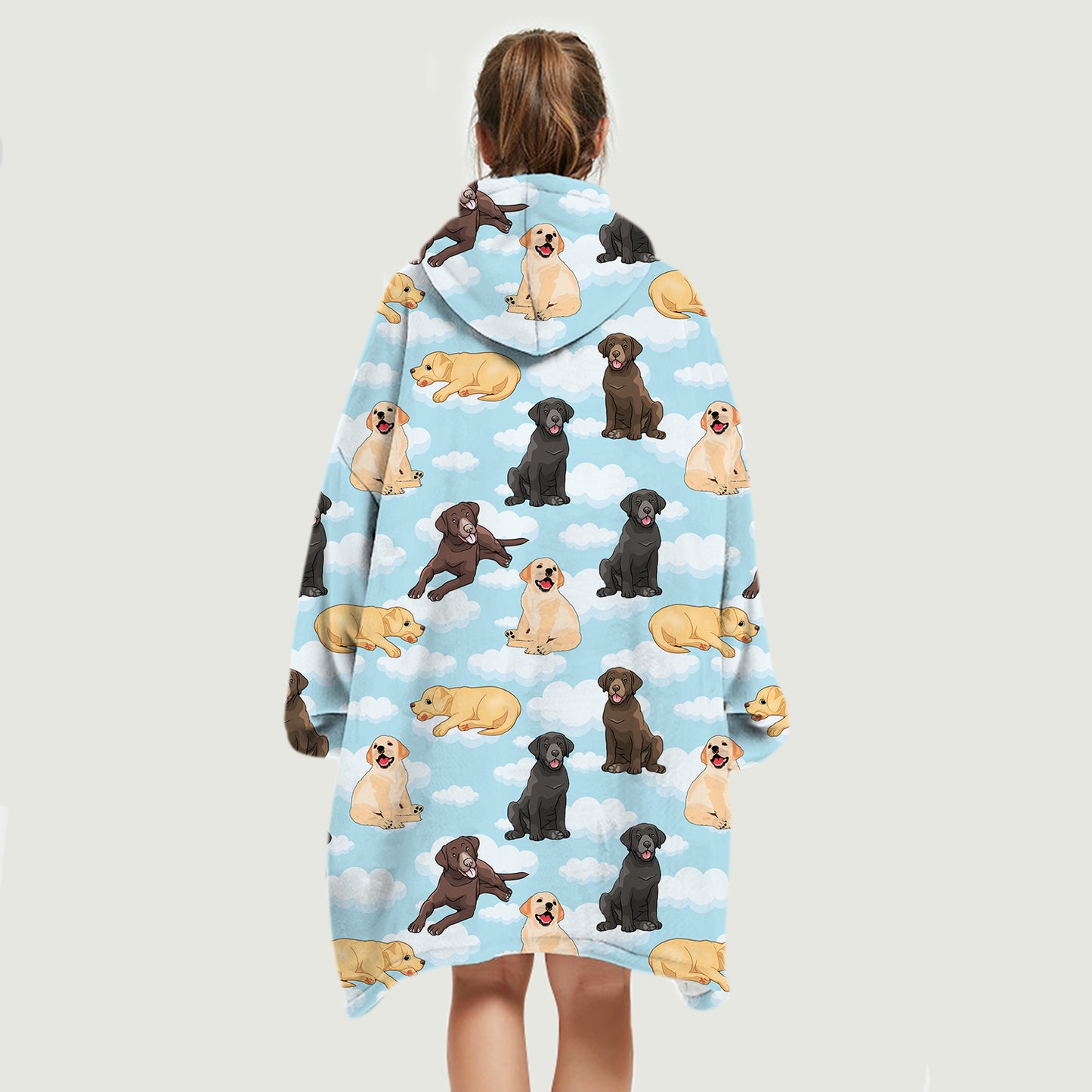 I Love Clouds - Labrador Fleece Blanket Hoodie