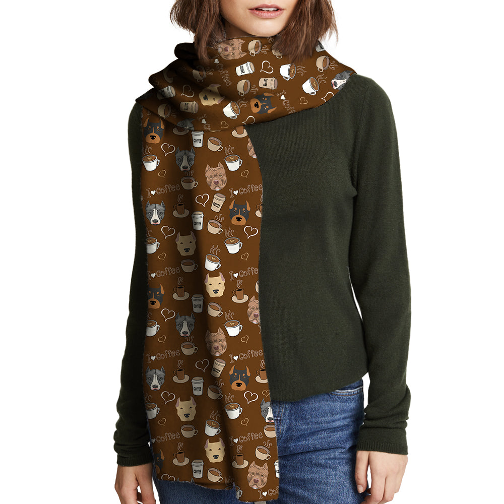I Love Coffee And American Pit Bull Terrier- Follus Scarf