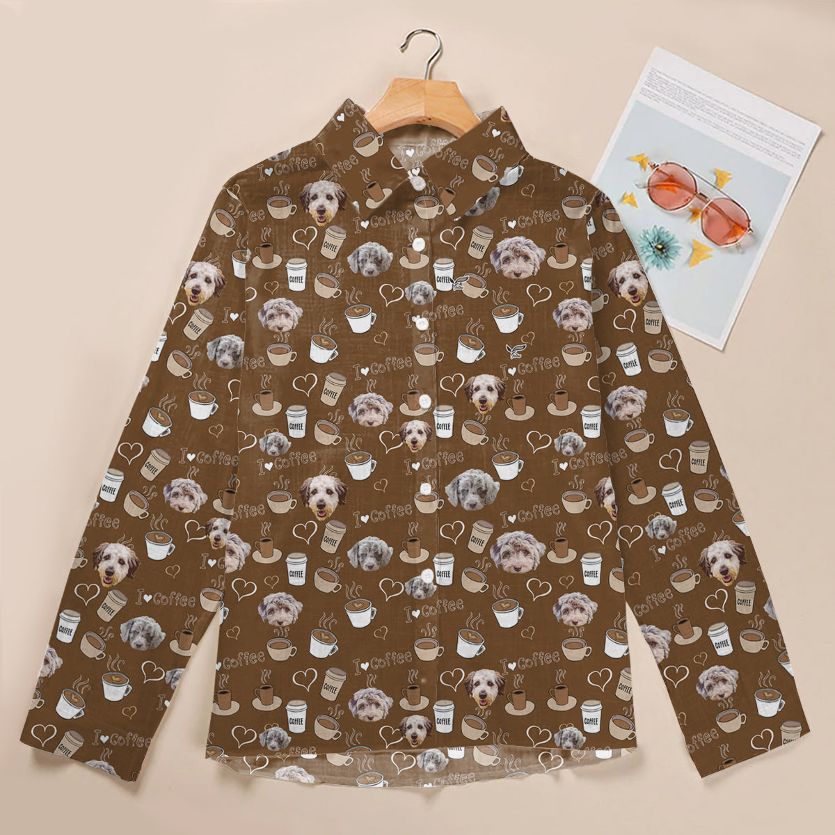 Ich liebe Kaffee und Aussiedoodle - Frauen-Shirt