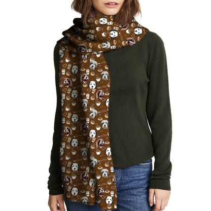 I Love Coffee And Bearded Collie - Follus Scarf