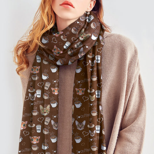 I Love Coffee And Bengal Cat - Follus Scarf